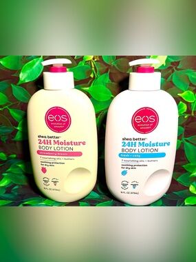 2 NWT EOS Body Lotions Strawberry Dream and Fresh + Cozy